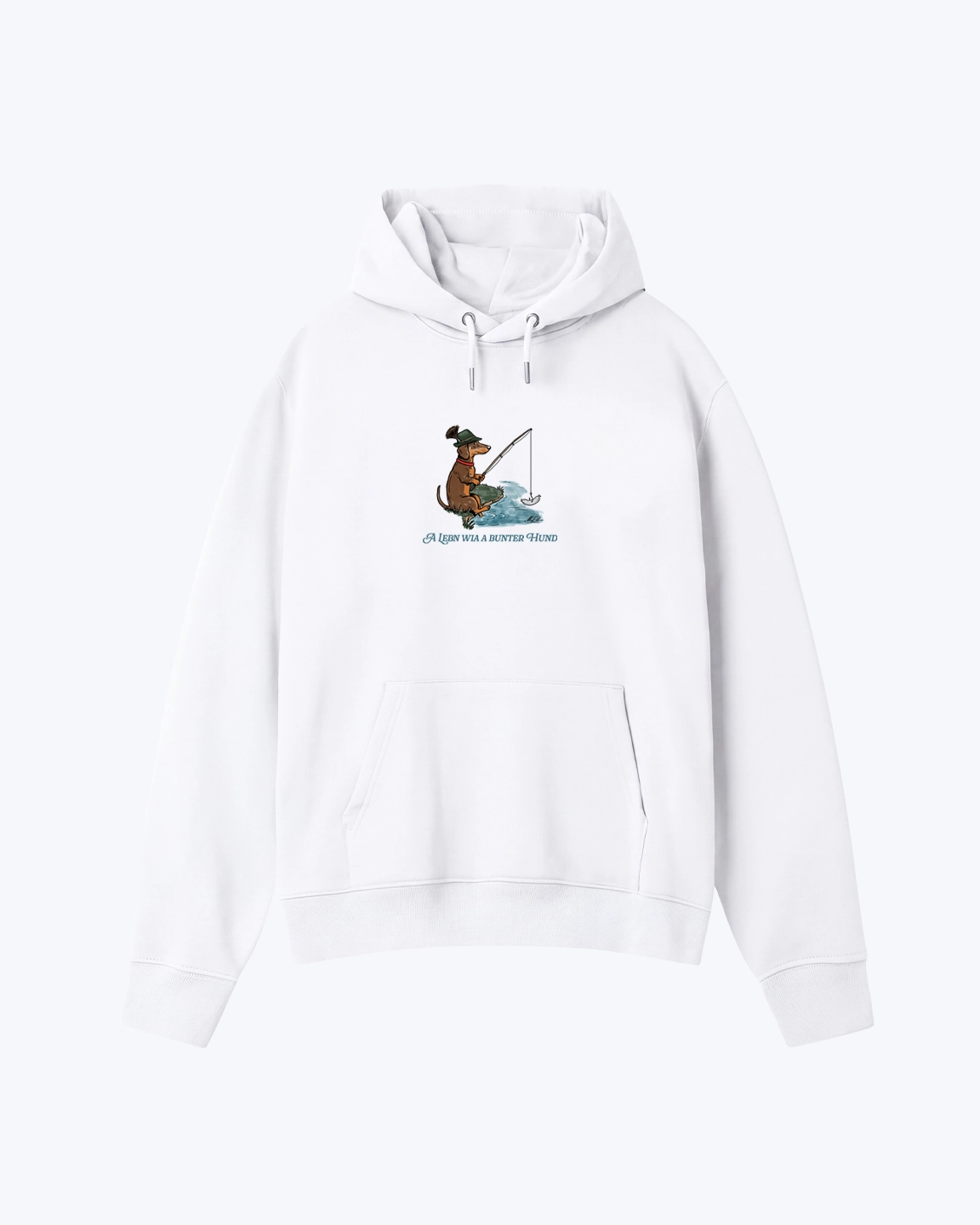 Bunter_Hund_Hoodie_Weiß